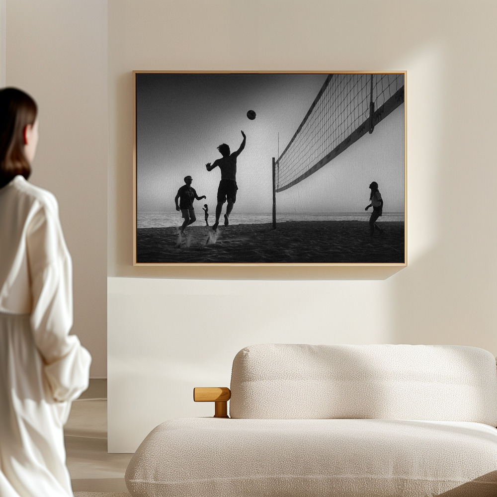 Canvas print - Beach volleyball in the hall