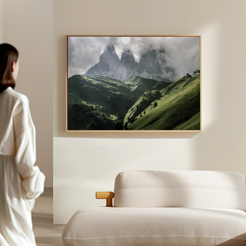 Canvas schilderi - The light of the moment in the hall