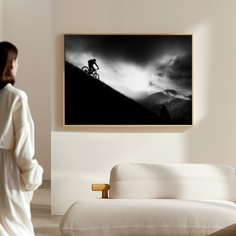 Canvas print - Sunrise ride in the hall