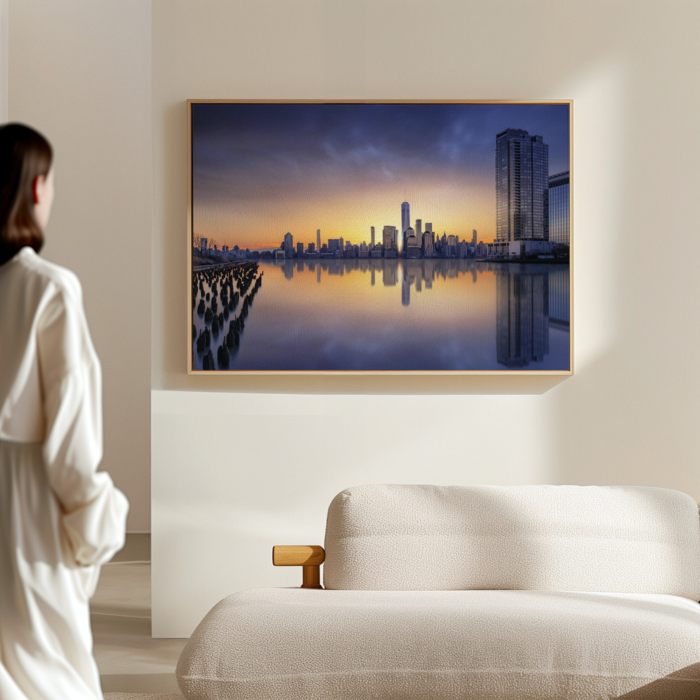 Canvas print - Sunset from Jersey in the hall