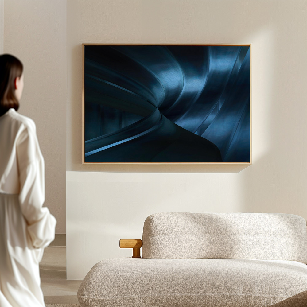 Canvas print - Blue roller coaster in the hall