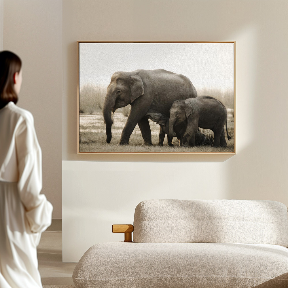 Toile - Family portrait dans le hall