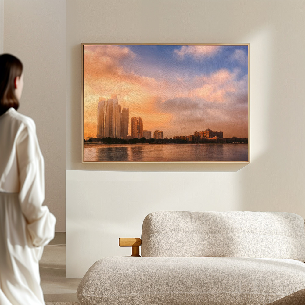 Toile - Etihad Towers & Emirates Palace, Abu Dhabi, UAE dans le hall