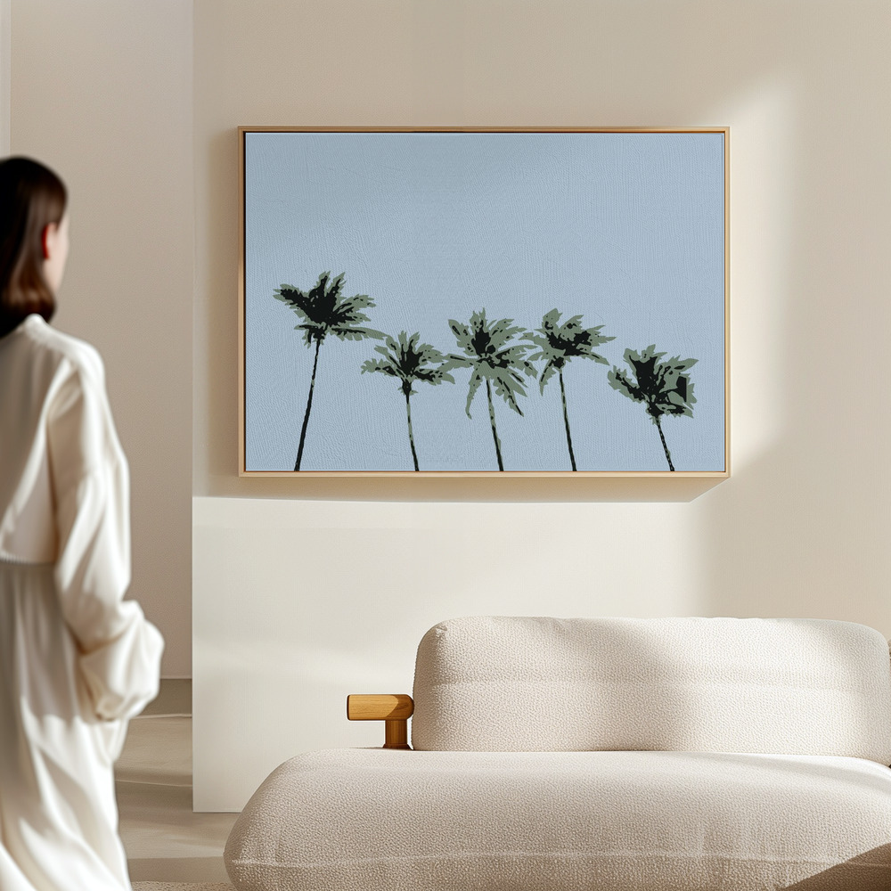 Canvas print - Palms Blue in the hall