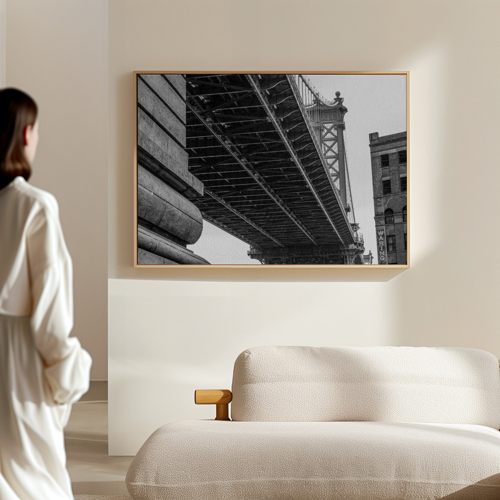 Canvas schilderi - Manhattan Bridge - Brooklyn New York in de hal