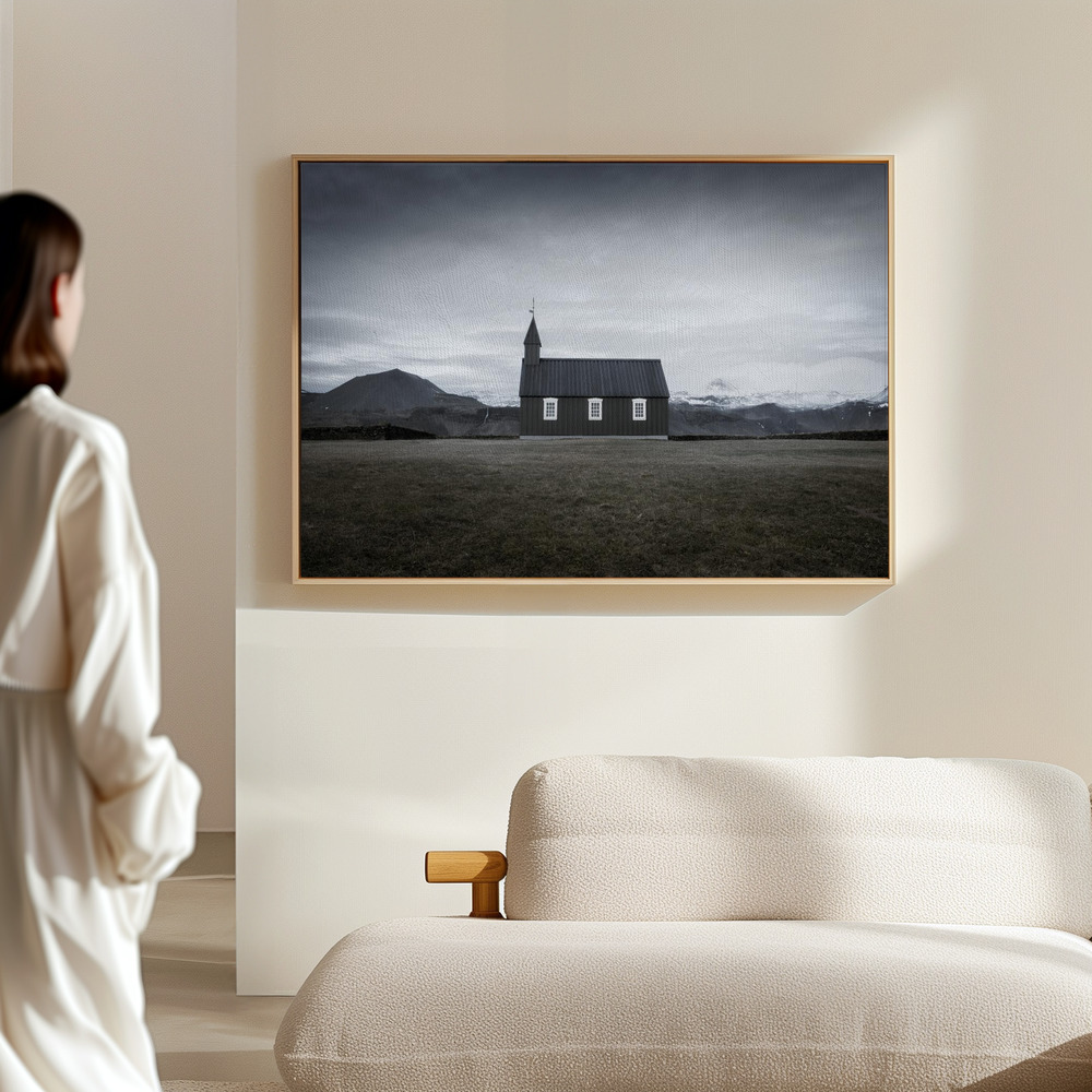 Canvas print - Búðakirkja in the hall