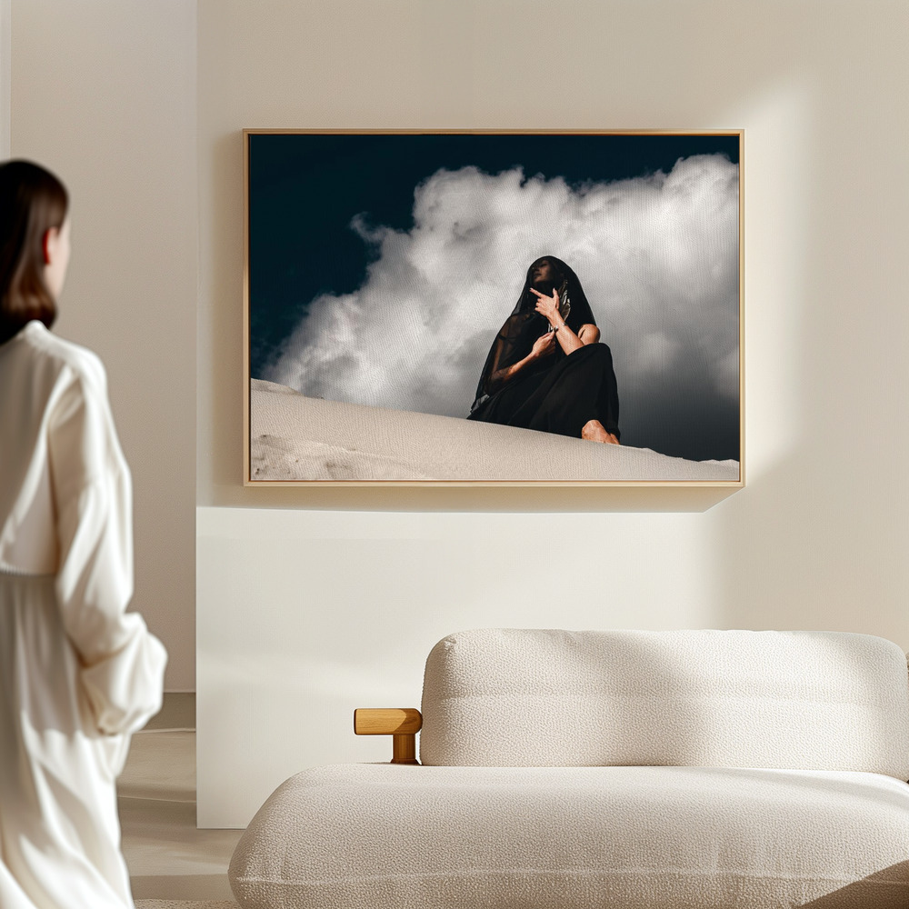 Canvas print - I talk to God, but the sky is empty in the hall