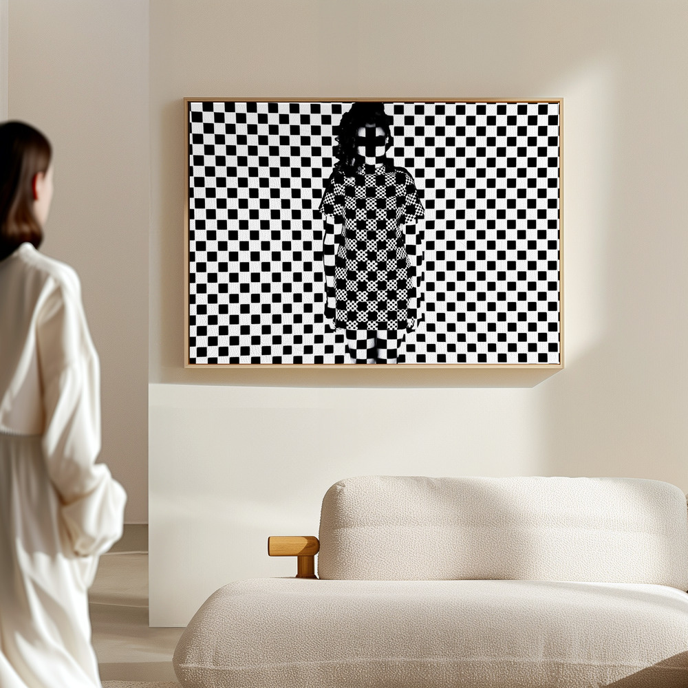 Canvas print - Chess Board - one more Black Square in the hall