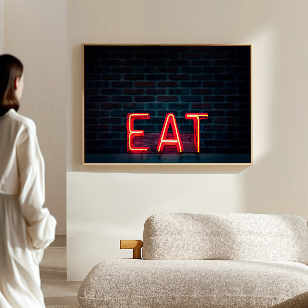 Stampe su tela - Eat in Neon in the hall