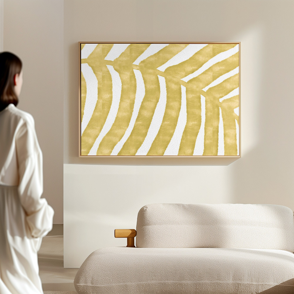 Canvas schilderi - LEAF YELLOW in de hal