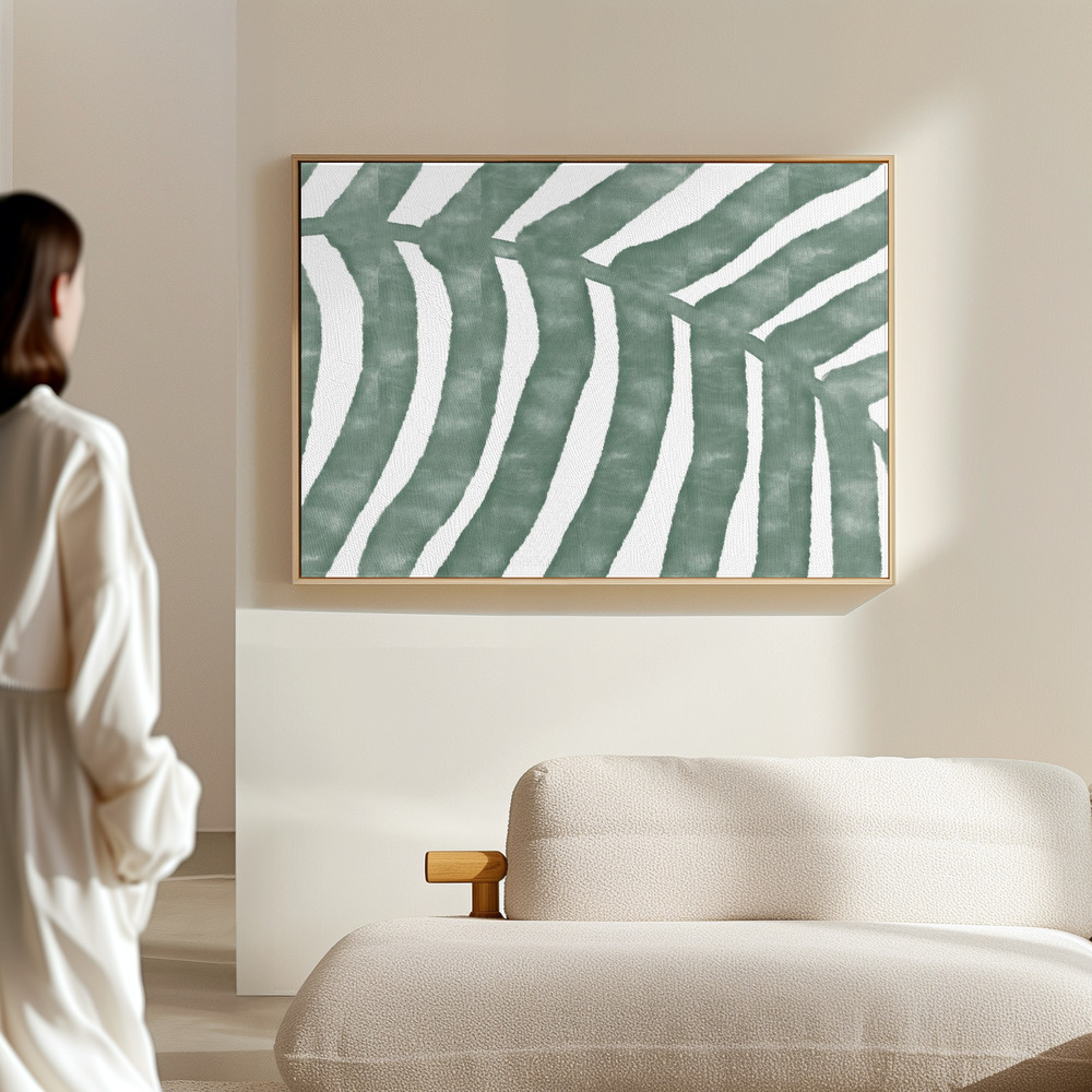 Canvas schilderi - LEAF GREEN in de hal