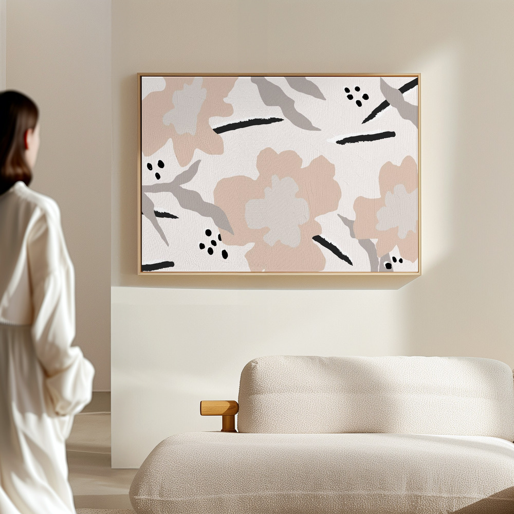 Canvas print - Flowers and lines in the hall
