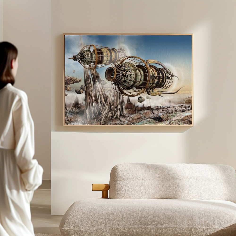Canvas schilderi - A memory from the future in de hal