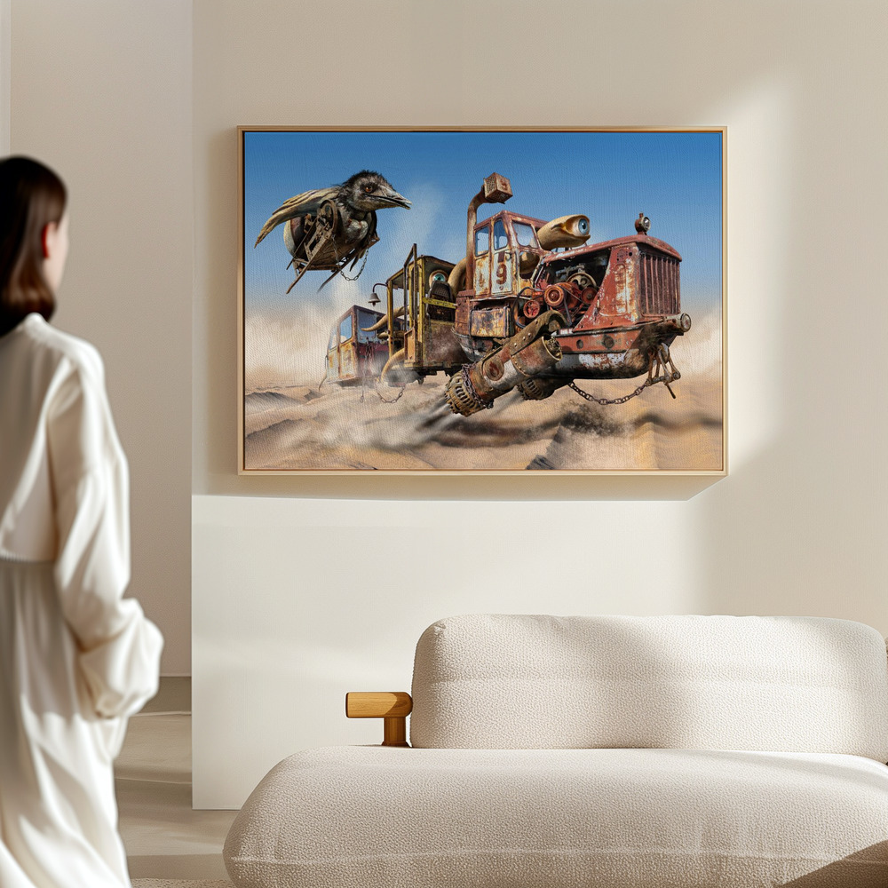 Canvas print - Desert convoy in the hall
