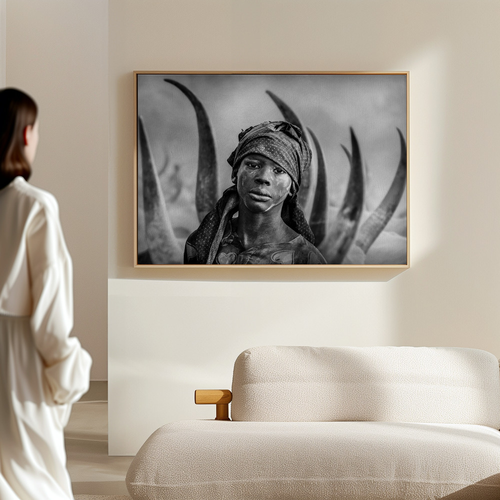 Canvas schilderi - Boy of Mundari, South Sudan in de hal