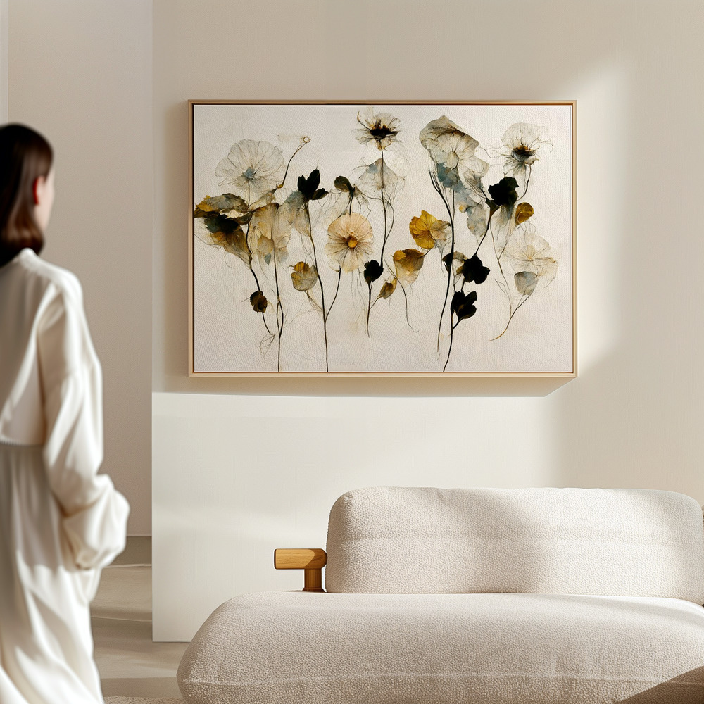 Canvas print - Beautiful Dry Flowers in the hall