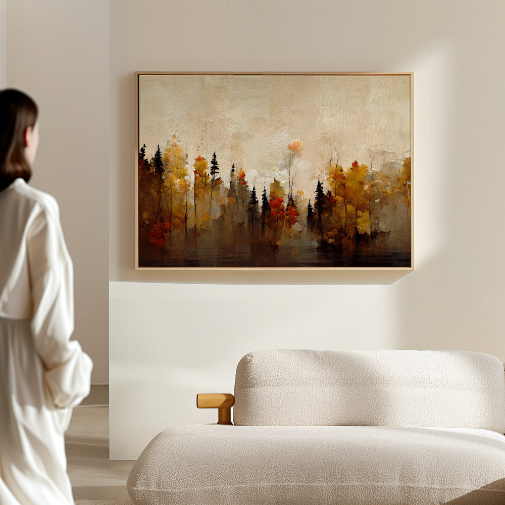 Canvas print - A Forest In Autumn in the hall