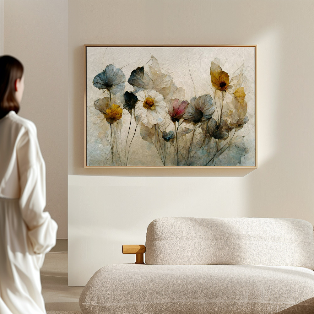 Canvas schilderi - Dry Flower Bouquet in de hal
