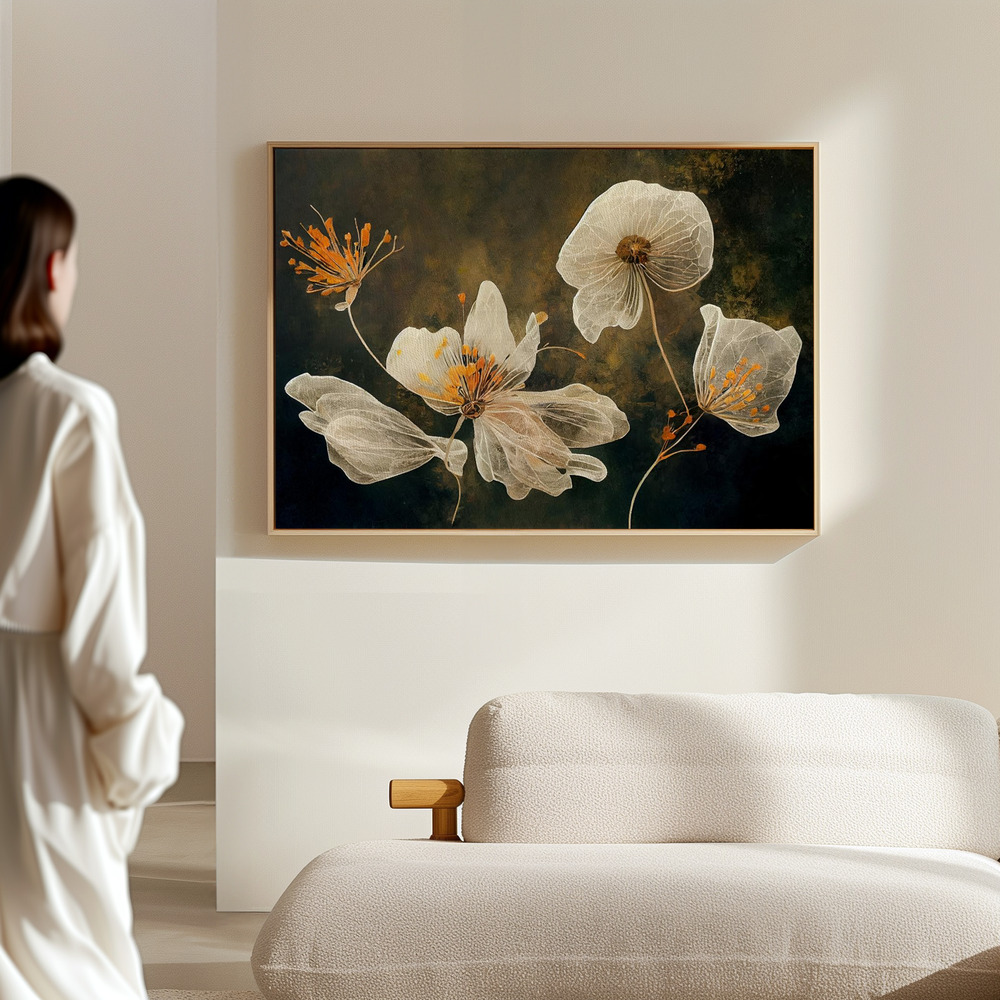 Canvas print - Transparent Flowers in the hall