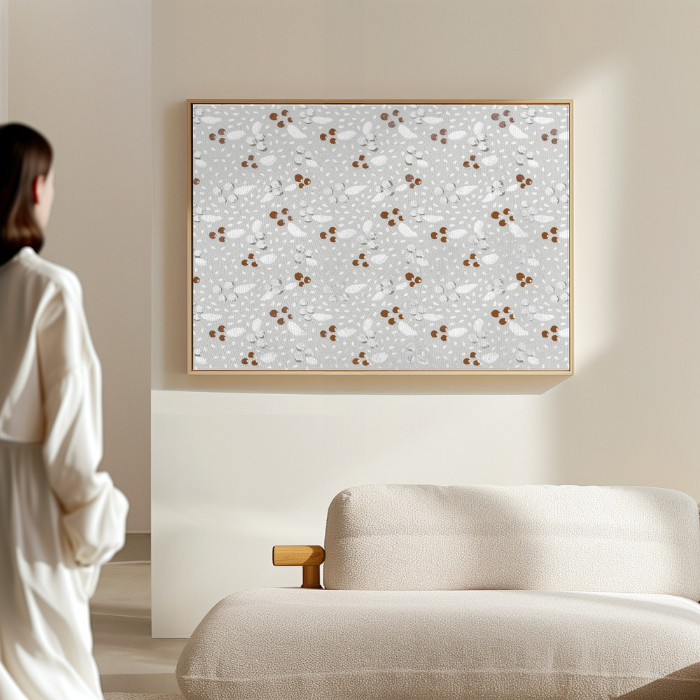 Canvas print - Berries in Winter Square in the hall