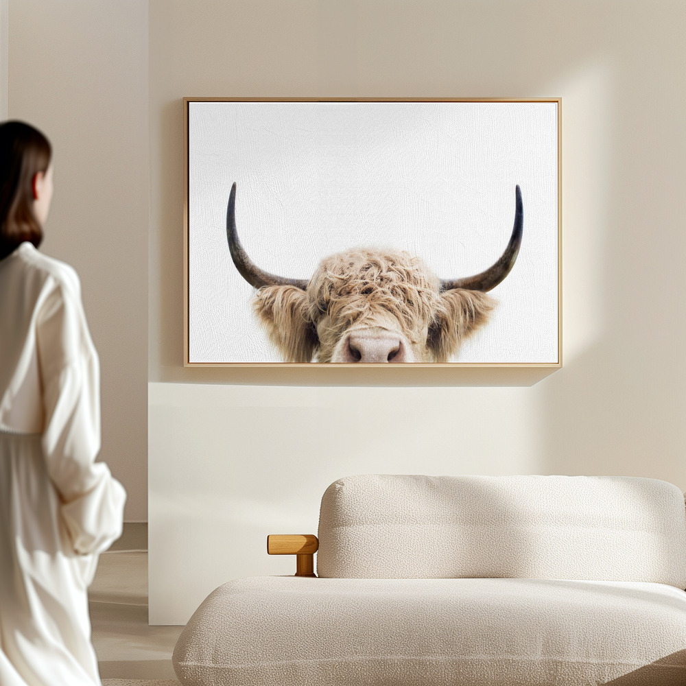 Toile - Peeking Cow dans le hall