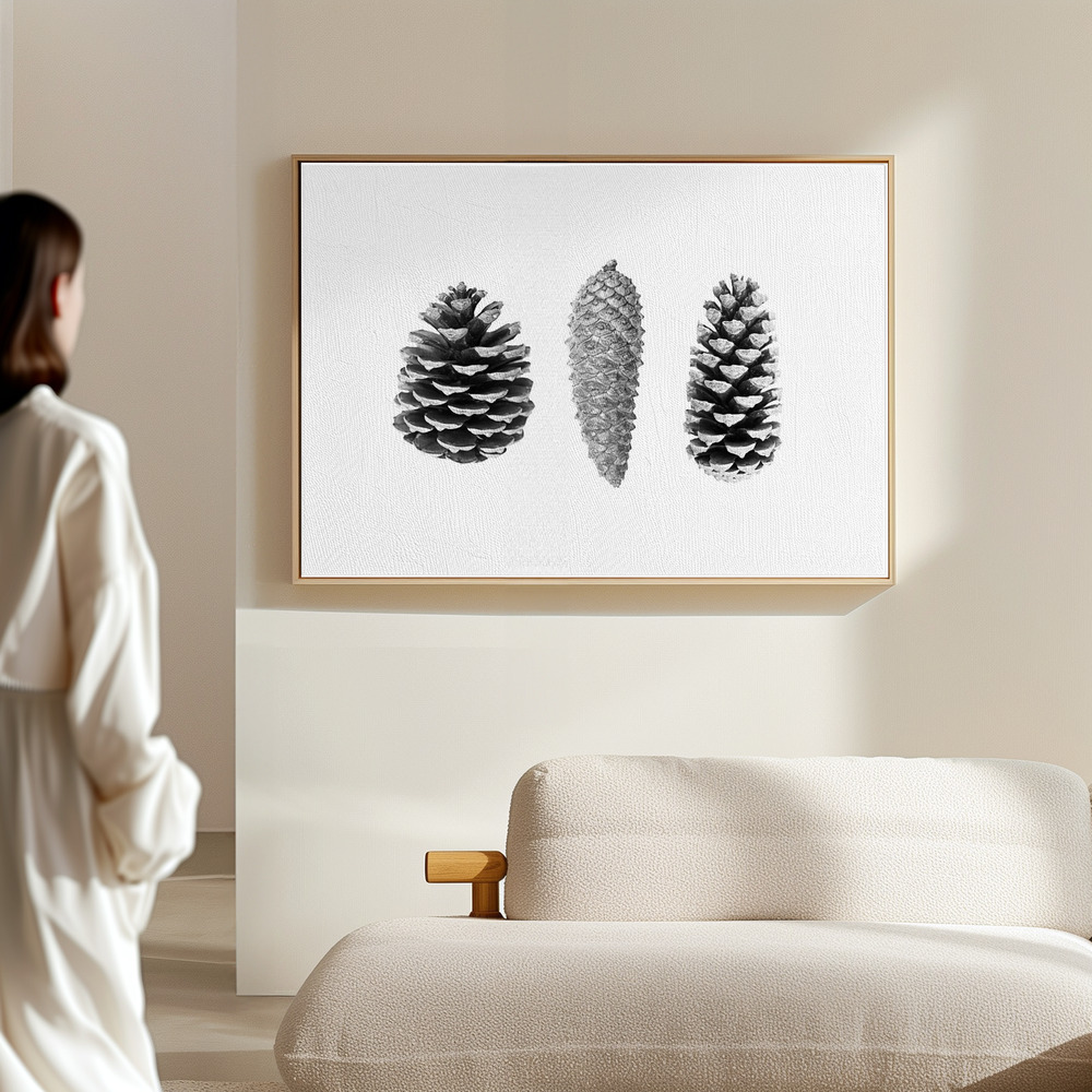 Obraz na płótnie - Pine Cone Study w hali