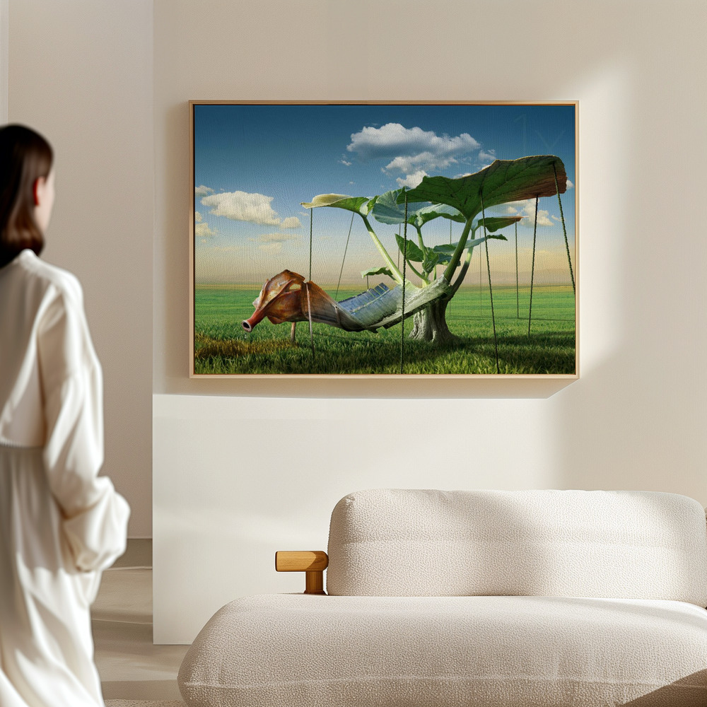Canvas schilderi - The strange garden in de hal