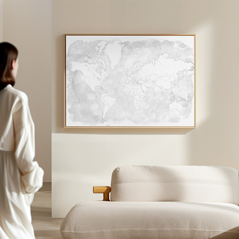 Canvas print - Xandi world map in the hall