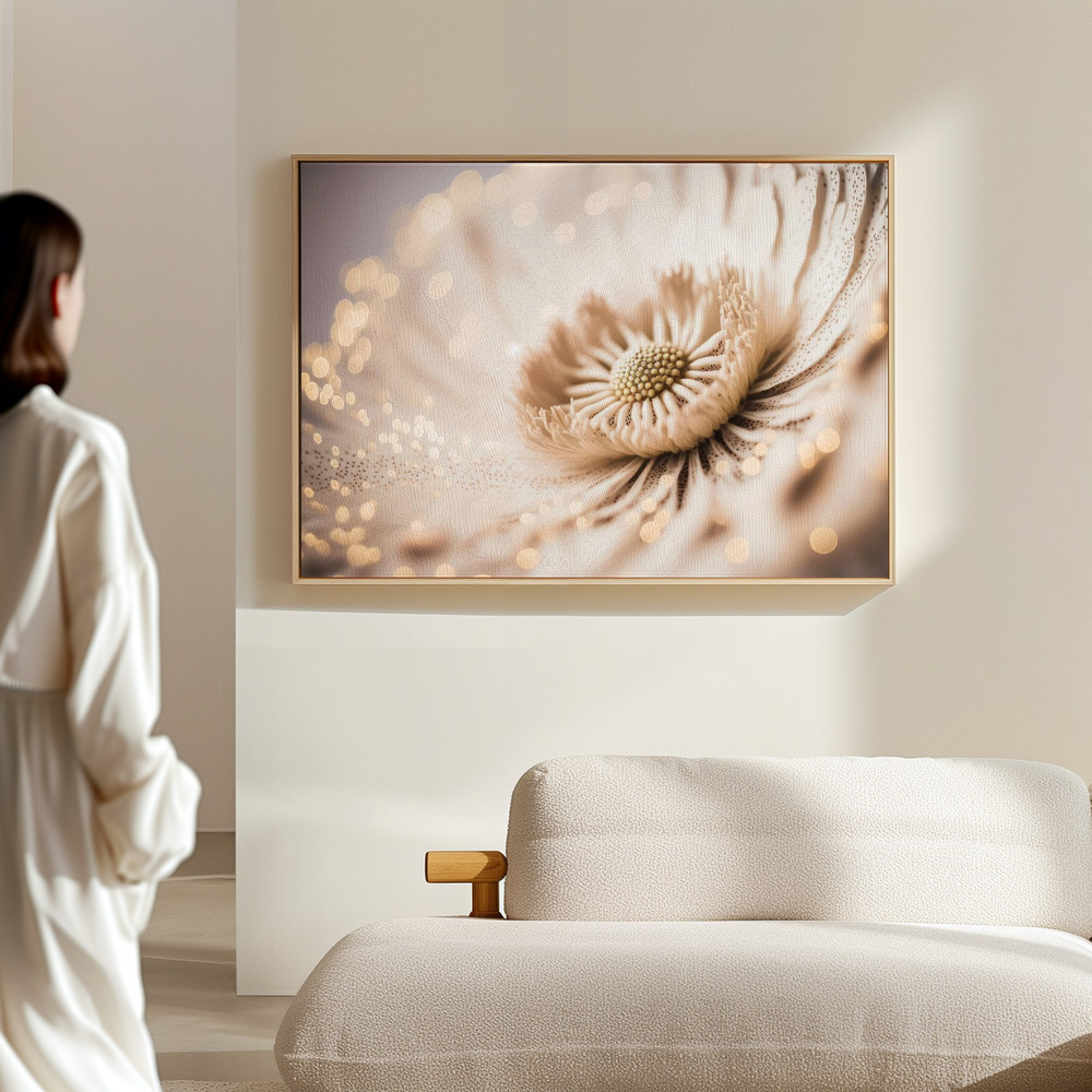 Canvas print - Beige Coral Flower in the hall