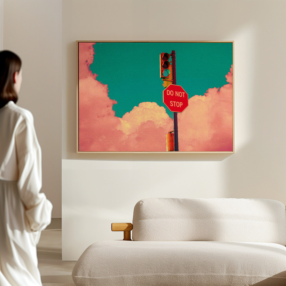 Canvas print - DO NOT STOP in the hall