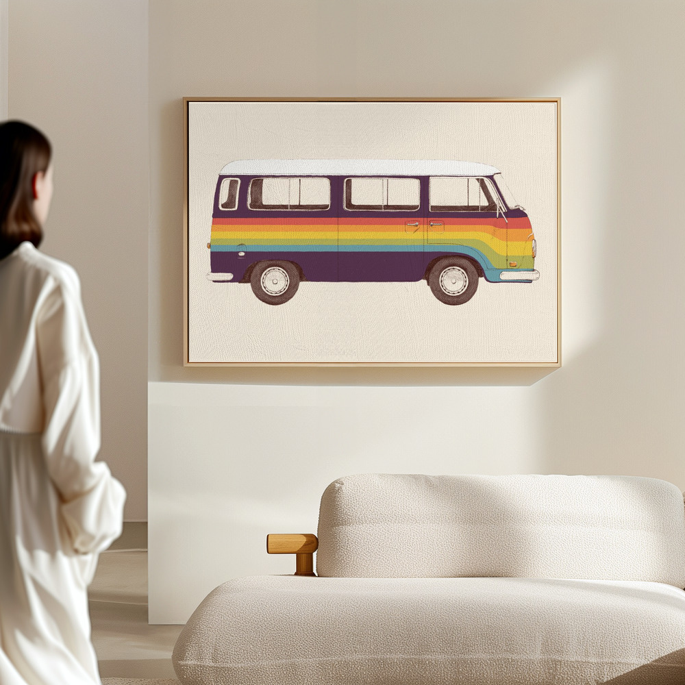 Canvas print - Van Rainbow in the hall