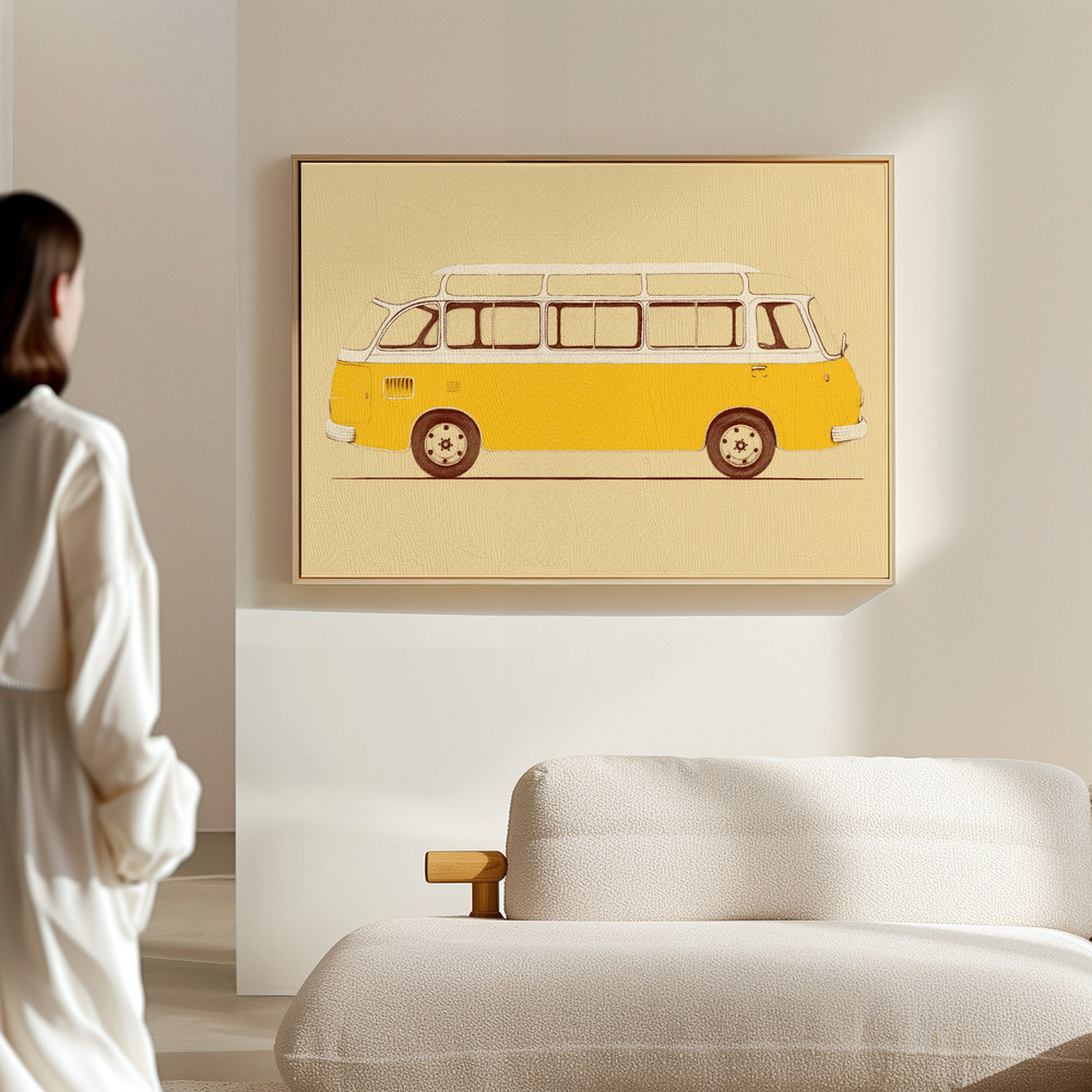 Canvas print - Yellow Van in the hall