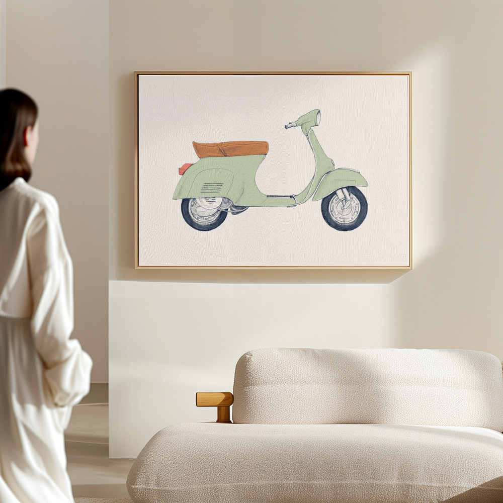 Toile - Vespa Print dans le hall