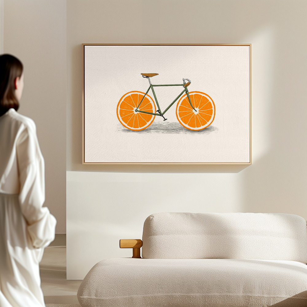Canvas schilderi - Orange Wheels in de hal