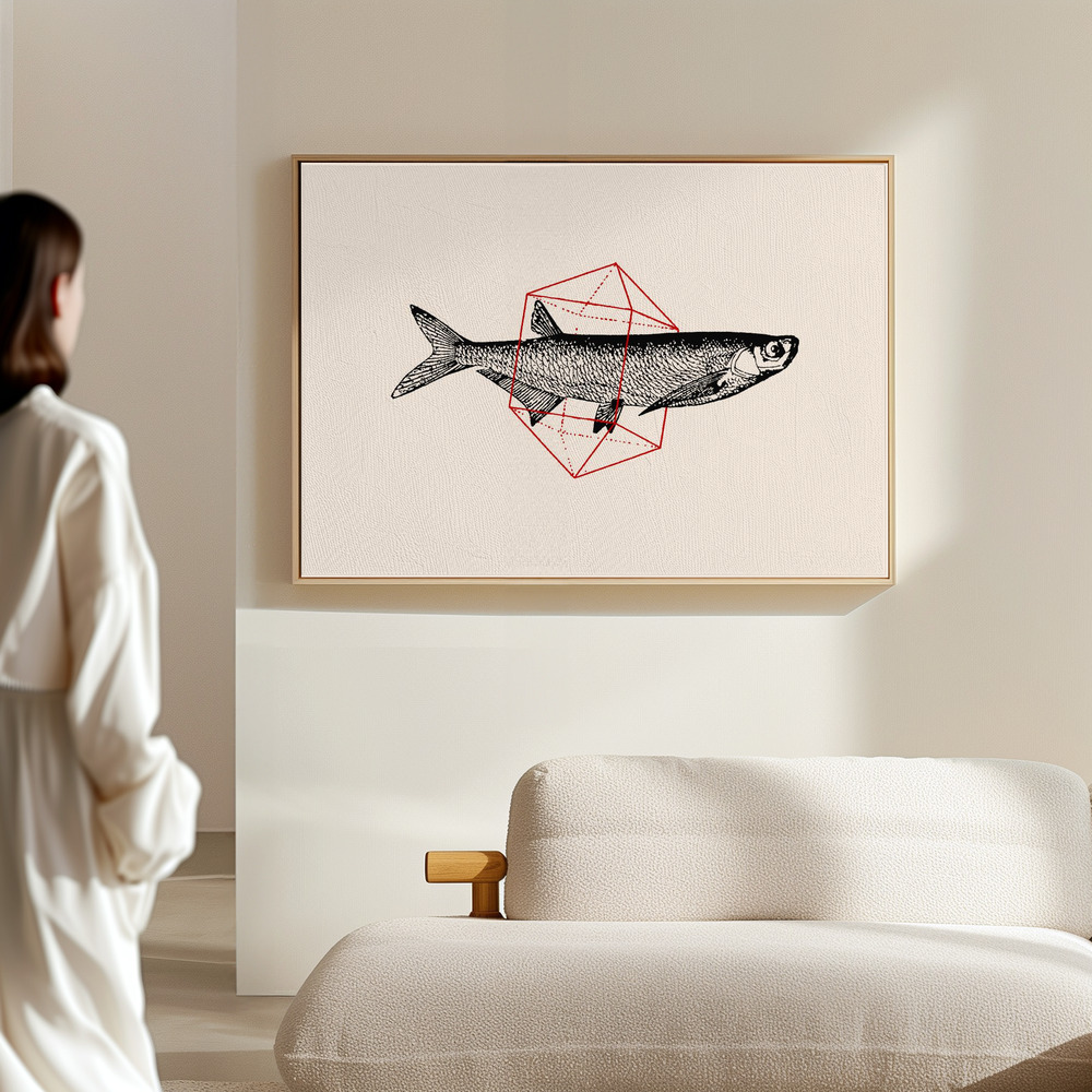 Canvas print - Fish In Geometrics Nº2 in the hall