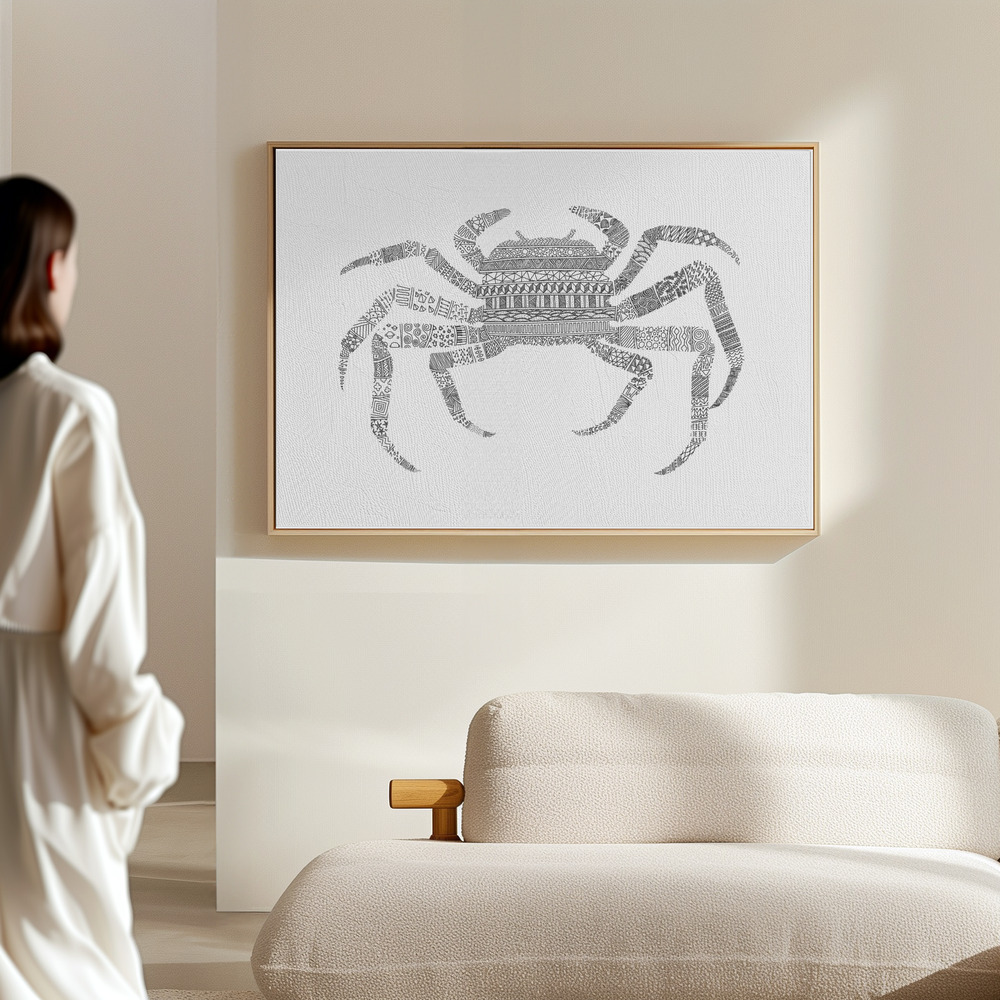 Toile - Crab Grey Affiche - Grey dans le hall
