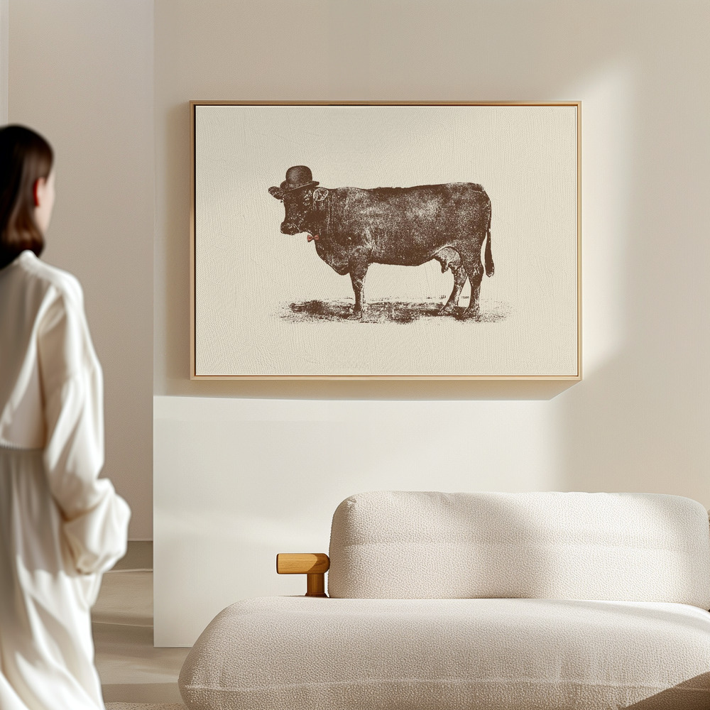 Canvas schilderi - Cow Cow Nut in de hal