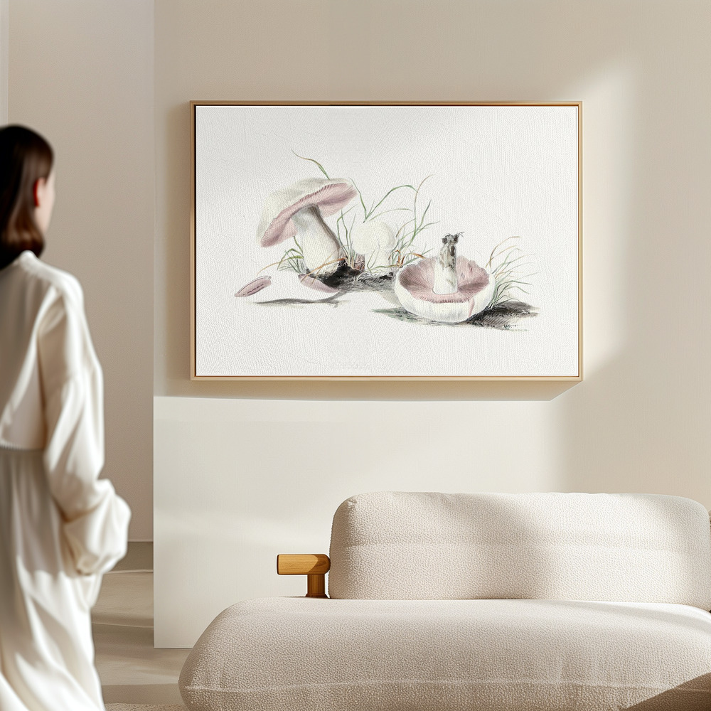 Canvas print - Hand Drawn Field Mushroom in the hall