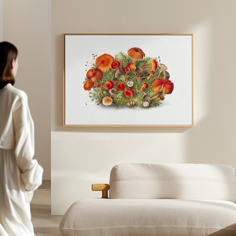 Canvas print - Study of Mushrooms (1880) Horizontal in the hall