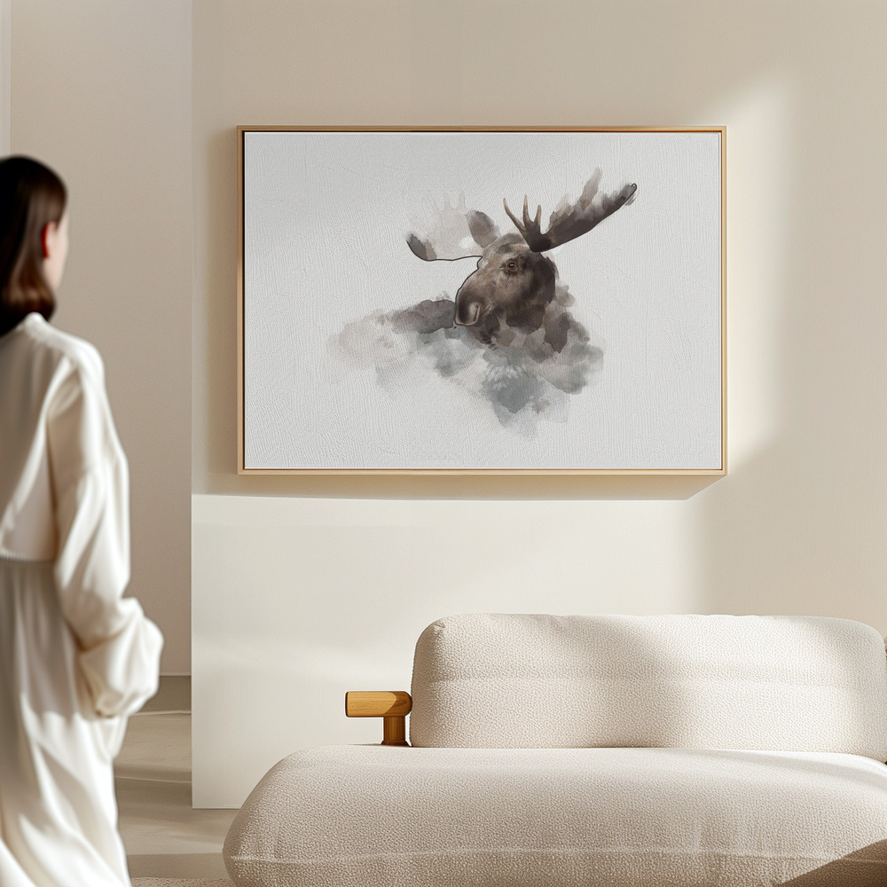 Canvas schilderi - Elk in de hal