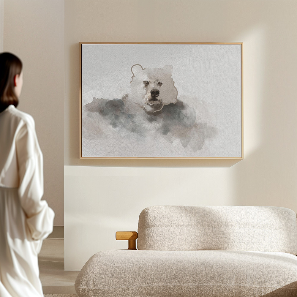 Canvas print - Bear in the hall