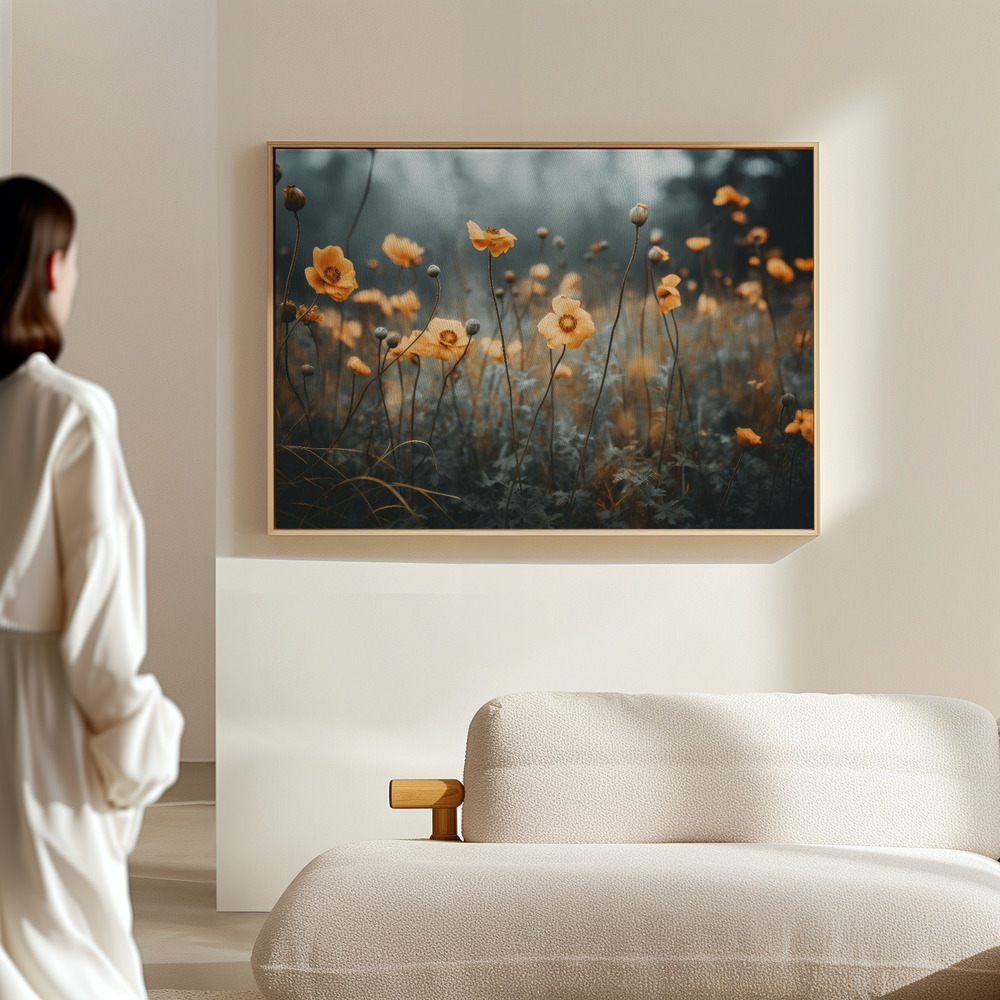 Toile - Orange Poppy dans le hall