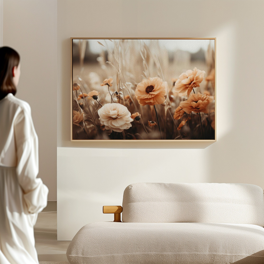 Canvas taulu - Orange Flowers No 3 salissa