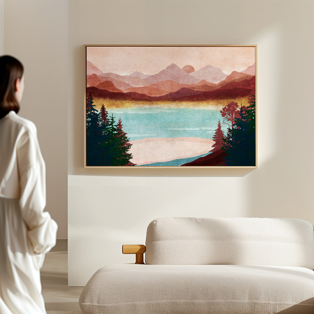 Canvas print - Mountain Dawn Serenity in the hall