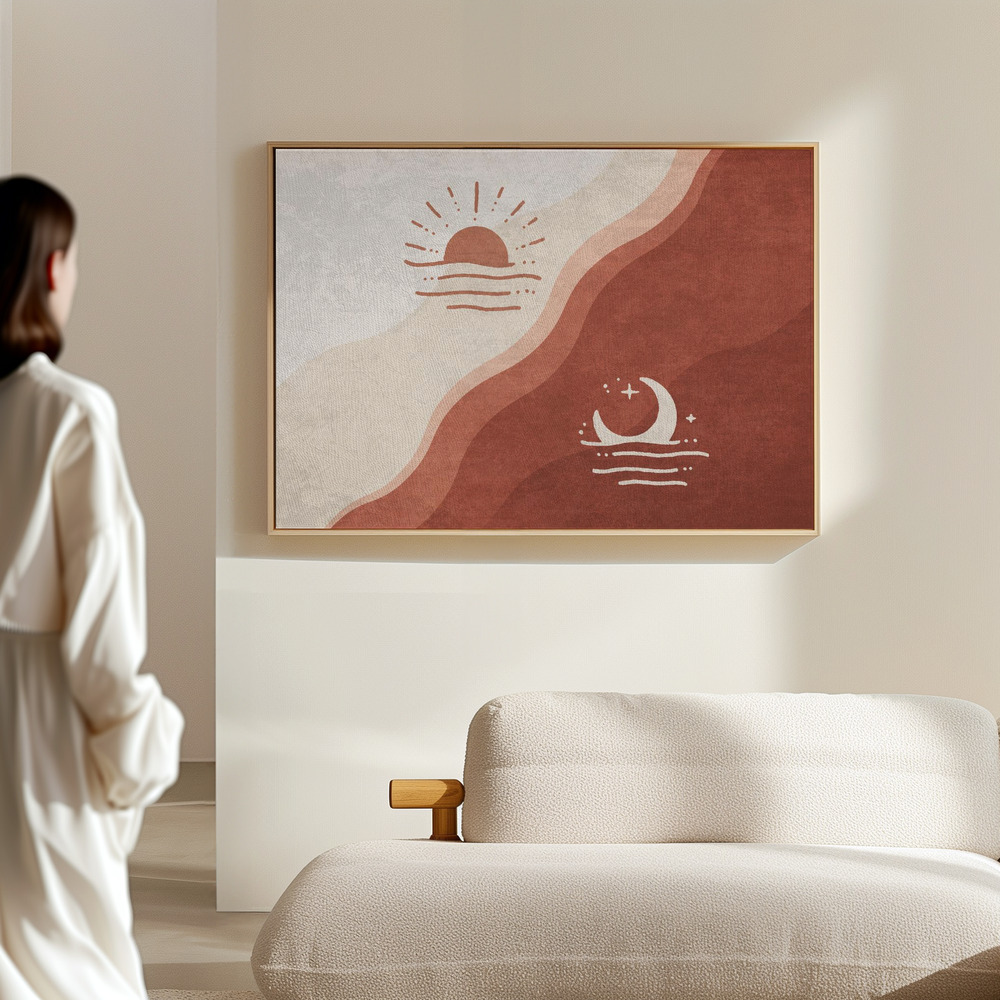 Canvas print - Day and Night Harmony in the hall