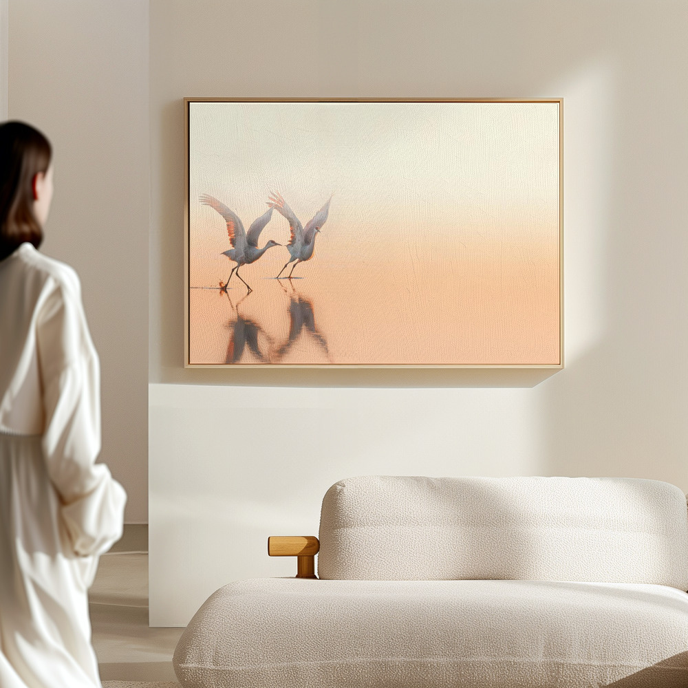 Canvas print - Crane Dance in the hall