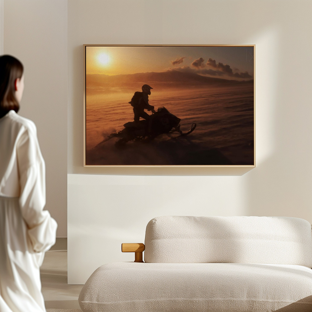 Canvas print - Land of fire and ice in the hall