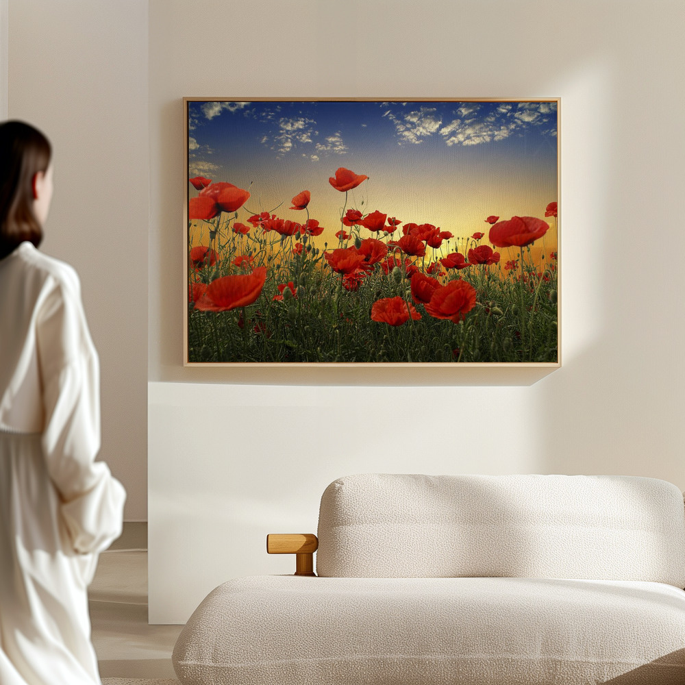 Canvas schilderi - Poppies in de hal