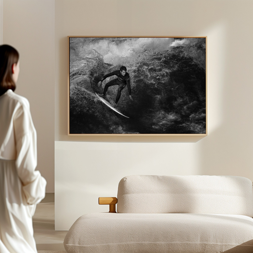 Canvas print - Surfing to kingdom come in the hall
