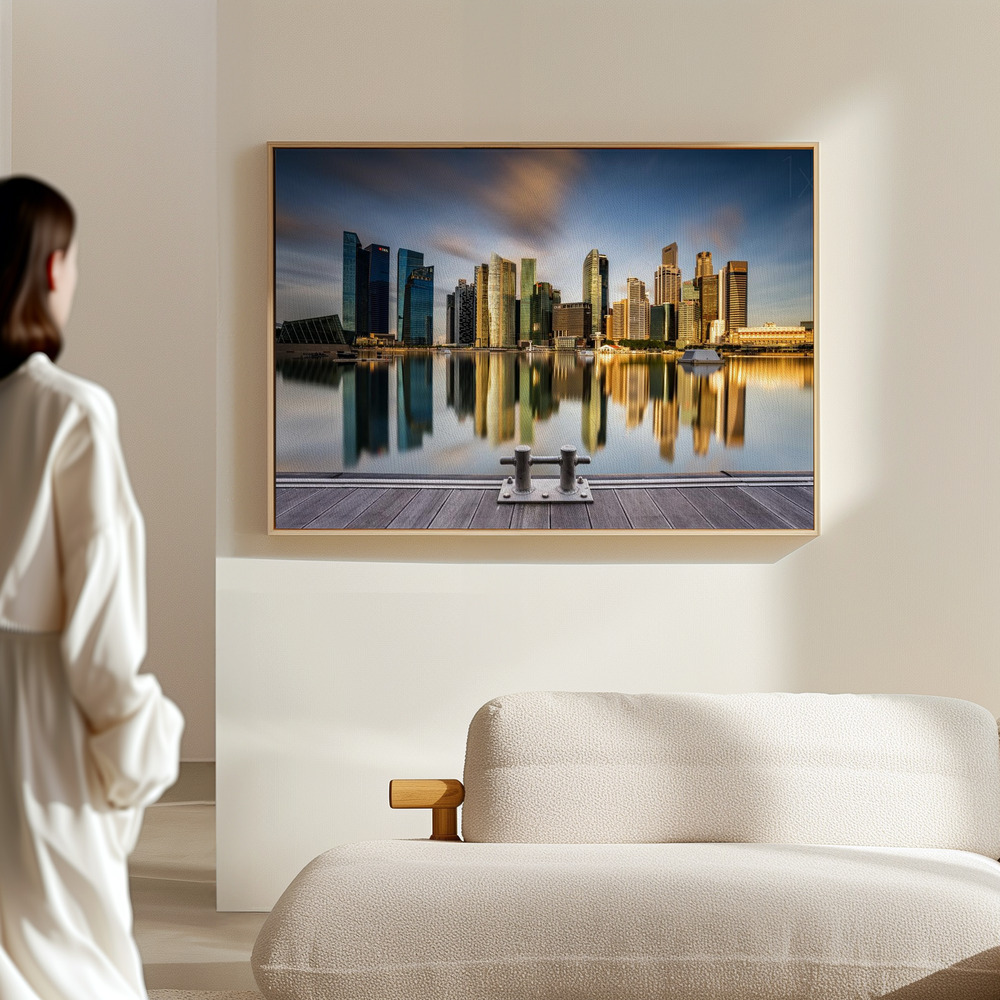 Canvas print - Golden Morning in SIngapore in the hall